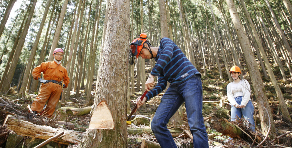 模型計劃“體驗伐木工人的生活”入住溫泉度假村